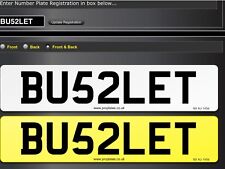 BU52LET & BU54LET Plates Ideal Band Bus Tour Sleeper Coach Splitter Van Operator