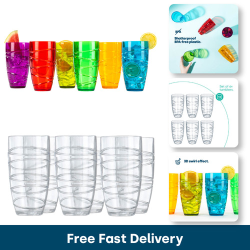 Livivo plastic tumblers set - tumblers, of