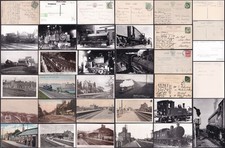 Railway station postcards - gb,