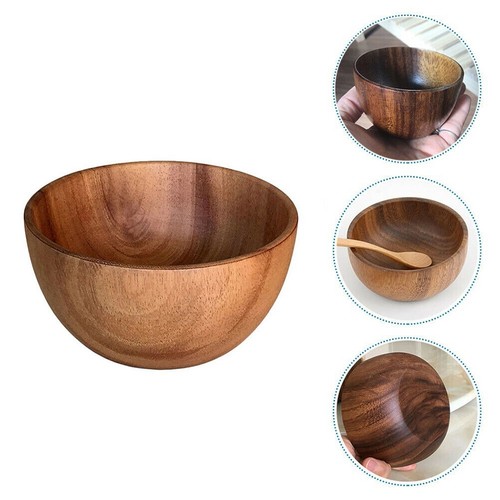 Natural wood salad - bowl, smooth