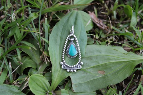 Unmarked silver and turquoise - unmarked,