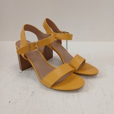 New Look Sandals UK 7 Wide Fit Mustard Yellow Heels New RMF31-EH