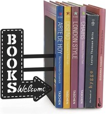 Bookend Black Metal Heavy Duty