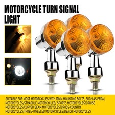 4x Chrome Motorcycle Bullet