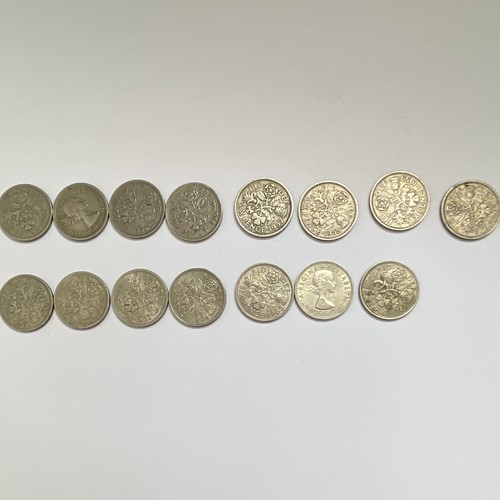 British sixpence coins from - 15,