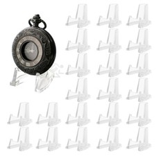 (25) OnFireGuy Clear Pocket Watch Display Stand Deluxe Easels with 1/2" Shelf