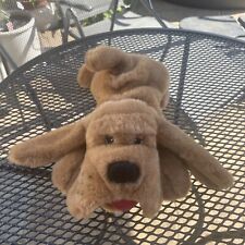 A&A Soft Toys Aurora Brown Puppy Dog cute chein soft toy beanie Basset hound