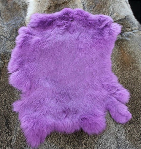 Rabbit skin fur - rabbit, dyed