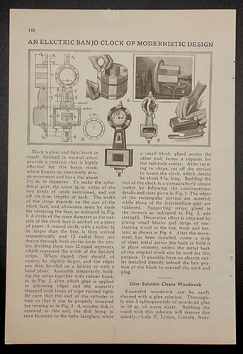Electric banjo clock 1931 - electric,
