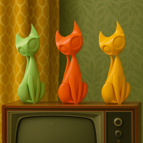 Atomic cat sculpture - atomic,