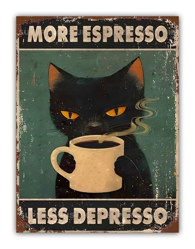 Funny cat espresso depresso - funny,