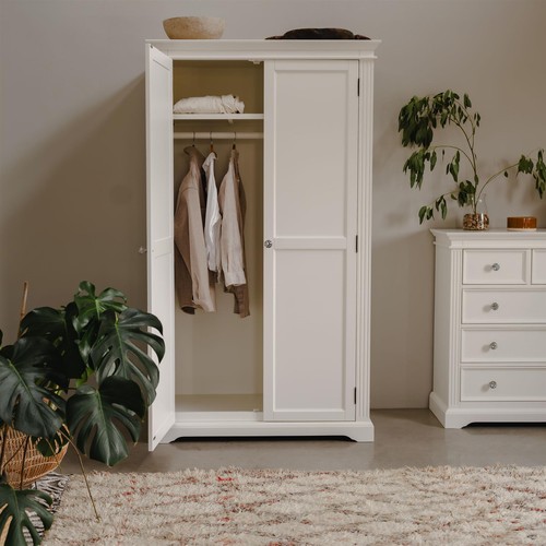 Wooden door wardrobe - door, white