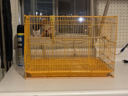 Miniature bird yellow - yellow, cage
