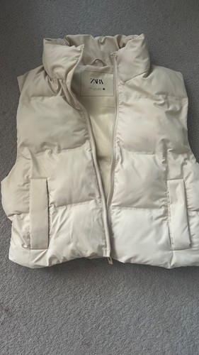 Zara gilet coat beige