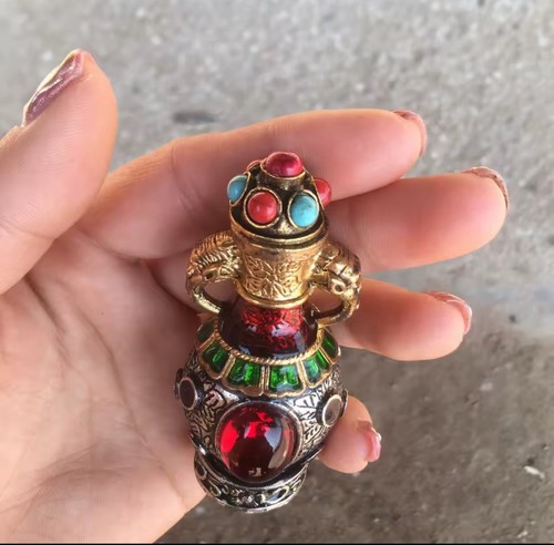 Old pure copper snuff bottle - old,