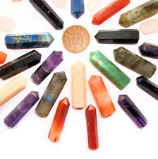 Natural Crystal ST Drilled Point Pendant Various Gemstones Handcrafted Wand Bead