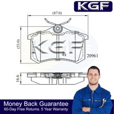 KGF Rear Brake Pads Set Fits