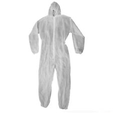 Disposable Coveralls x 3 White Hooded XL Suit Painters Protective Overalls Suit