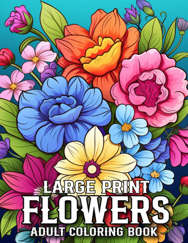 Large print flowers - large,