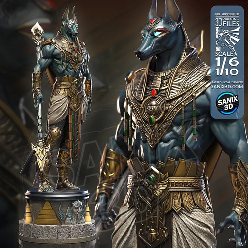 Anubis printed statue by - anubis, 3d