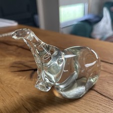 Hippopotamus Hippo Art Glass Figurine (7.5cm x 9.5cm)