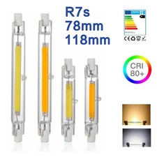 R7S 30W 15W Dimmable LED COB Lamp Glass Replace Halogen 118mm 78mm Incandescent