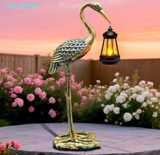 Solar Crane Garden Statue with