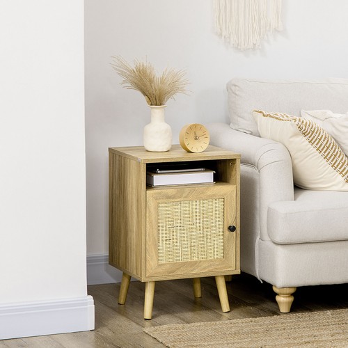 Homcom nightstand rattan - homcom, nightstand,