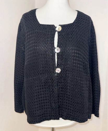 Sahara black linen - black, jacket