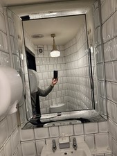 Large wall mounted mirror with bevelled edge 2 available now priced separately 