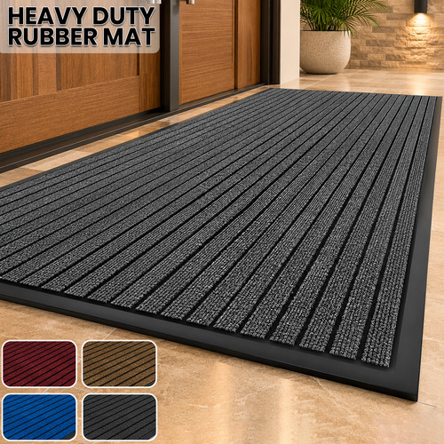 Non slip rubber door - mat, heavy