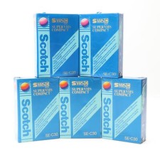 SCOTCH SE-C30 30 Minute SVHS-C Super VHS 5 Pack Camcorder Tape N.O.S - VM0136