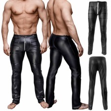 Sexy Mens PU Leather Trousers