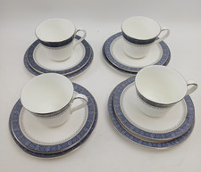 4 x Royal Doulton Sherbrooke H5009 Tea Trios Cups Saucers and Side Plates Set
