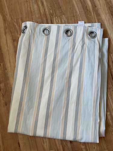 Pair striped eyelet curtains - pair,