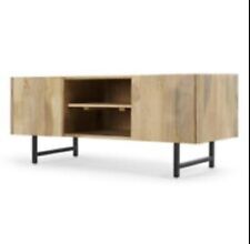TV stand, Made.com APHRA TV Stand Light Mango Wood and Black RRP £279 #9437/15