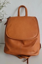 Jobis Leather Backpack Rucksack Bag Tan Brown Medium 