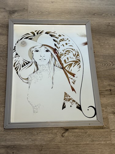Vintage 70s art deco - 70s, etched