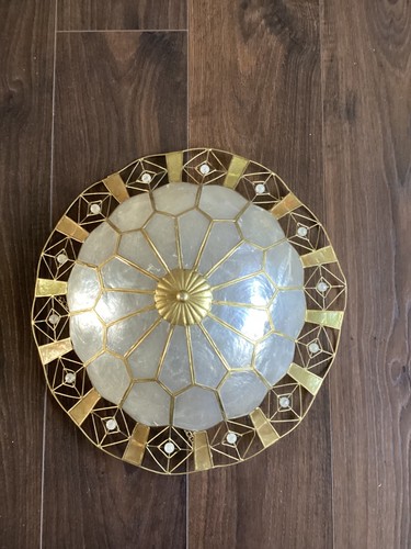Capiz shell ceiling pendant - capiz,
