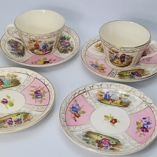 Antique dresden cups saucers - antique,