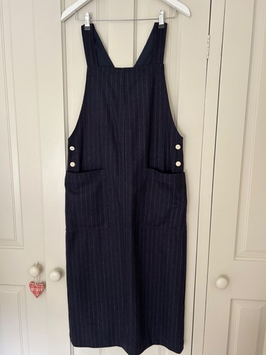 Toast navy pinstripe - , pinafore