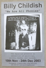 BILLY CHILDISH We are all phonies  2003 SIGNED POSTER PRINT NO'D LTD ED 2/100