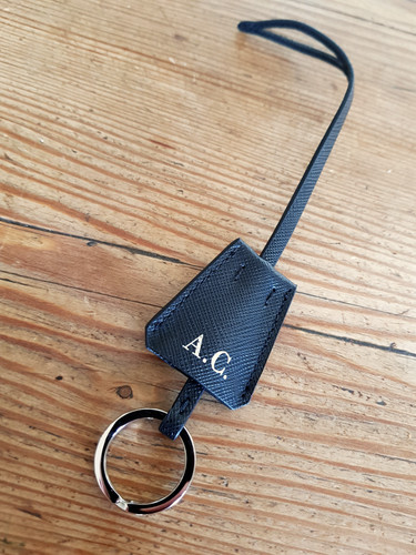 Prada leather keyring from - keyring, (from