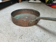 Antique Copper Pan with Brass