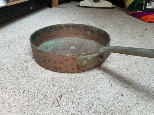 Antique copper pan - antique, with