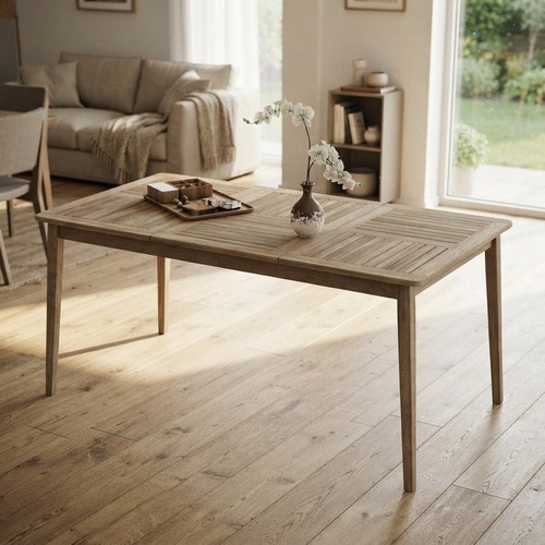 Acacia wood garden table - acacia,