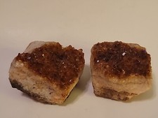 Raw Druzy Geode 2 Pcs Citrine