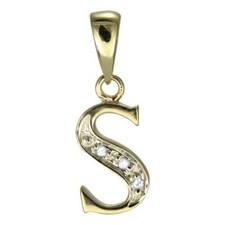 9ct Gold & Diamond Alphabet