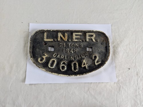 Lner railway wagon plate 21 - plate,