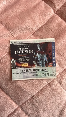 Michael jackson ticket stub - ticket,